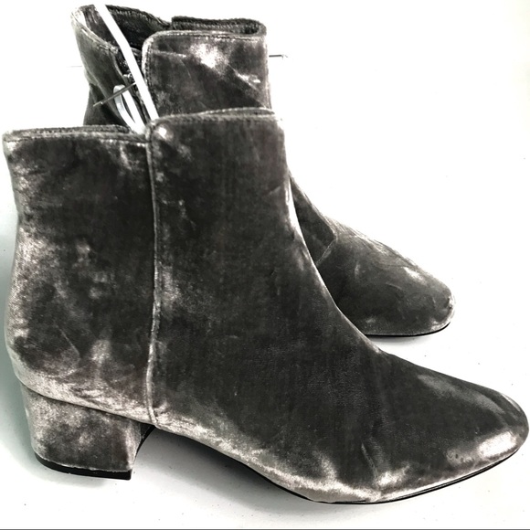 silver grey ankle boots
